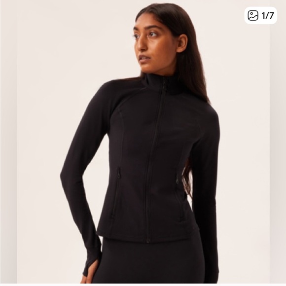 Girlfriend Collective Black Eliza Jacket Size Medium - Picture 1 of 6